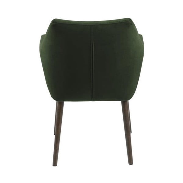 Zelené čalúnené jedálenské kreslo s podrúčkami Nora – Actona-image-3