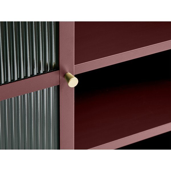 Červená kovová vitrína 111x140 cm Bronco – Unique Furniture-image-1