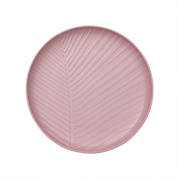 Bielo-ružový porcelánový tanier Villeroy & Boch Leaf, ⌀ 24 cm