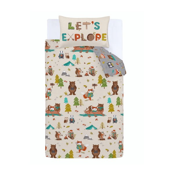 Detské obliečky do postieľky 120x150 cm Woodland Adventure - Catherine Lansfield