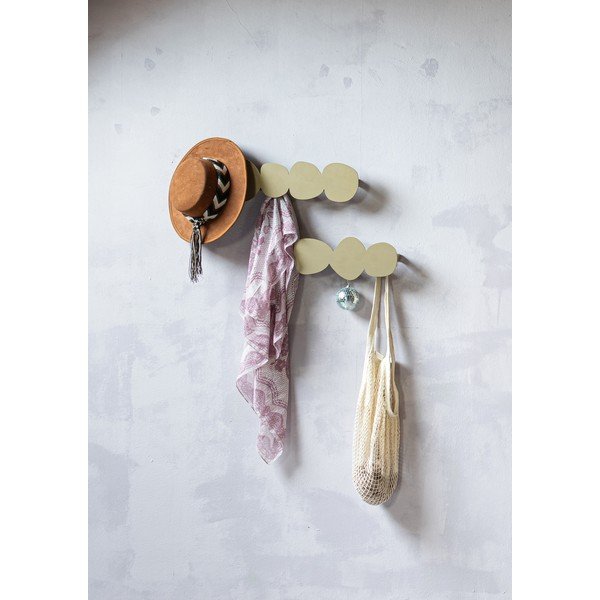 Béžový kovový nástenný vešiak 35 cm Tumulo – Spinder Design-image-1