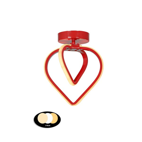 Červené kovové LED stropné svietidlo Sevinc – Squid Lighting-image-2