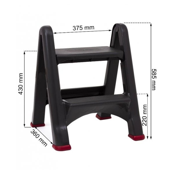 Čierne schodíky Curver, výška 63 cm-image-1