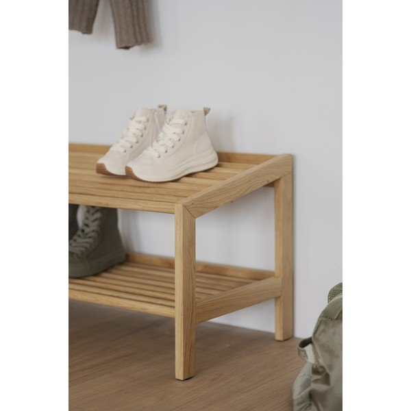 Skrinka na topánky z dubového dreva v prírodnej farbe Hillmond – Rowico-image-4