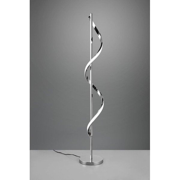 LED stmievateľná stojaca lampa v lesklo striebornej farbe (výška 120 cm) Isabel – Reality-image-2
