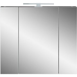 Tmavosivá kúpeľňová skrinka so zrkadlom 76x71 cm - Germania