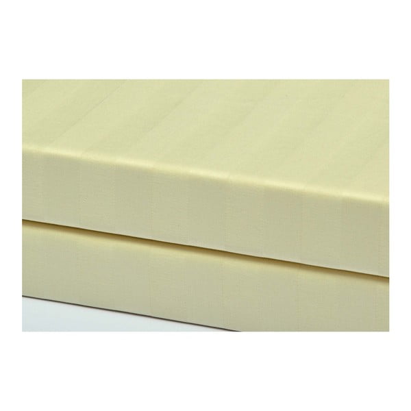 Svetložlté damaškové obliečky na jednolôžko 140x200 cm Damask -image-1