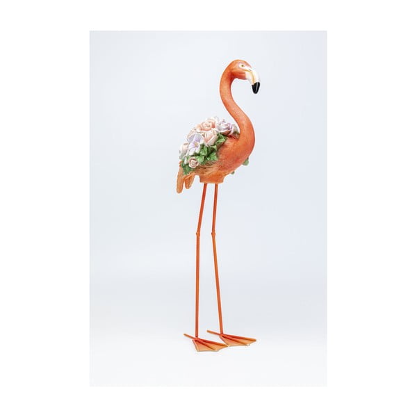 Oranžová dekorácie Kare Design Flamingo, výška 75 cm