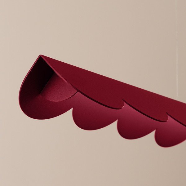 Vínovočervené hliníkové LED závesné svietidlo BISCUIT – Thoro-image-3