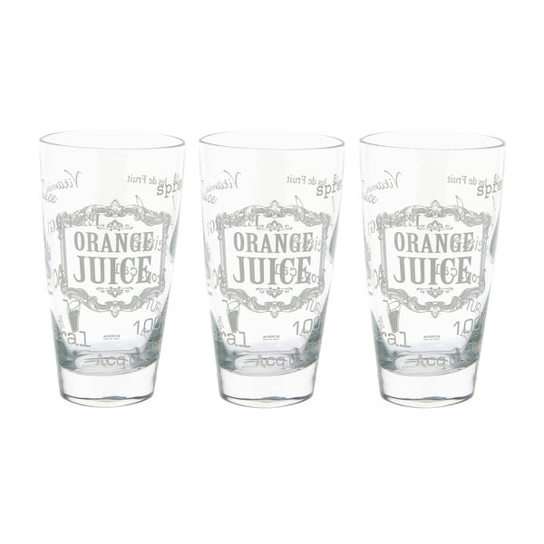 Sada 3 pohárov Vintage Glass