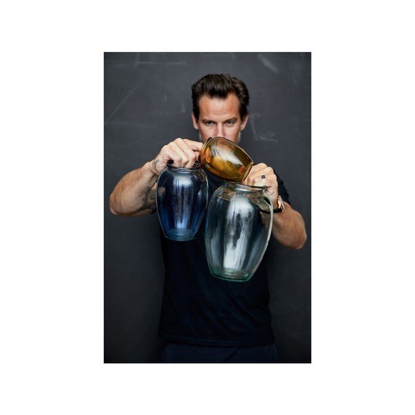 Modrá sklenená váza Bitz Kusintha, ø 14 cm-image-3