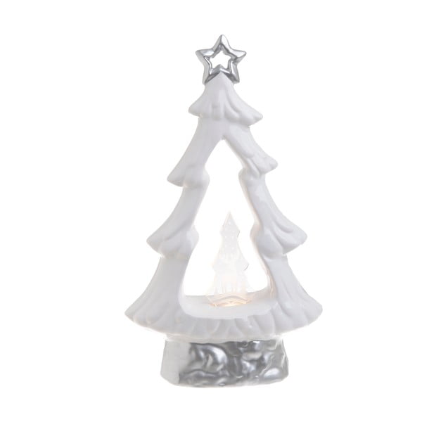 Vianočná keramická svetelná dekorácia v tvare stromčeka InArt Jessica