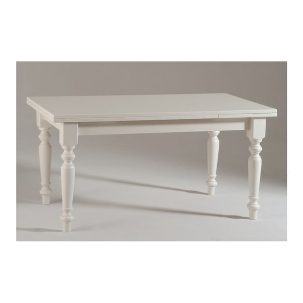 Biely rozkladací drevený jedálenský stôl Castagnetti Pranzo, 160 cm