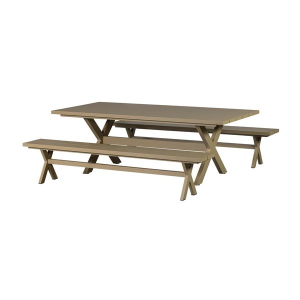 Zelená kovová záhradná lavica Delta – Exotan