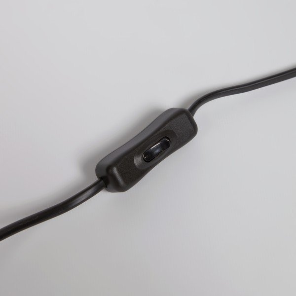 Bielo-čierna stolová lampa so skleneným tienidlom (výška 22 cm) Seina - Kave Home-image-4