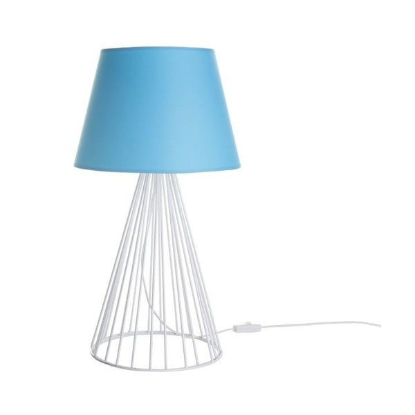 Stolná lampa Wiry Blue/White