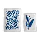 Bielo–modré kameninové kúpeľňové organizéry v súprave 2 ks Aurora – Bloomingville