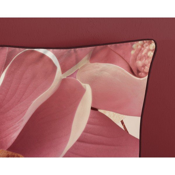 Ružové/béžové obliečky na jednolôžko/predĺžené z bavlneného saténu 140x220 cm Chaja – Descanso-image-3