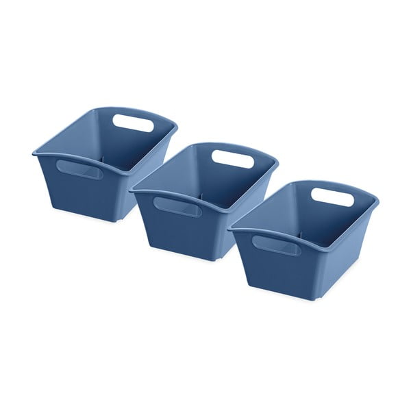 Plastové úložné boxy v súprave 3 ks Qin – Domopak