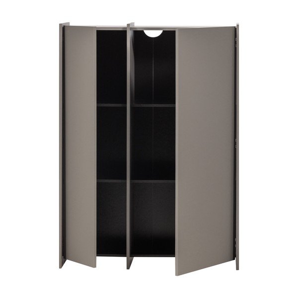 Sivá skrinka v dekore jaseňa 102x140x44 cm Brock – WOOOD-image-2