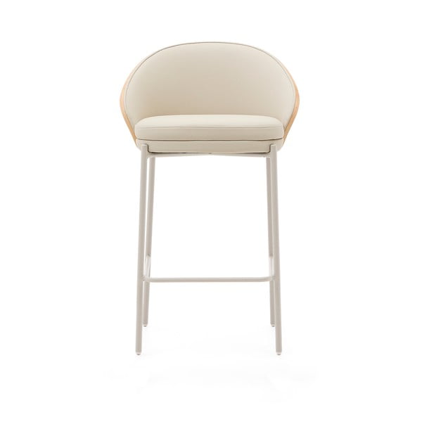 Béžová/v prírodnej farbe barová stolička (výška sedadla 65 cm) Eamy – Kave Home-image-4
