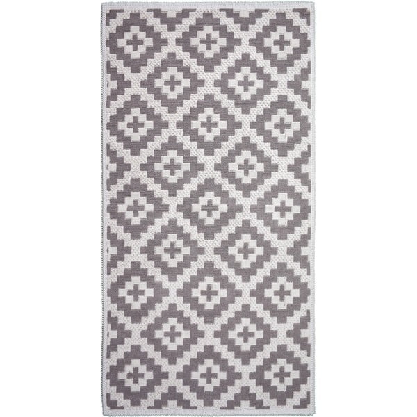 Béžový bavlnený koberec Vitaus Art, 80 x 200 cm