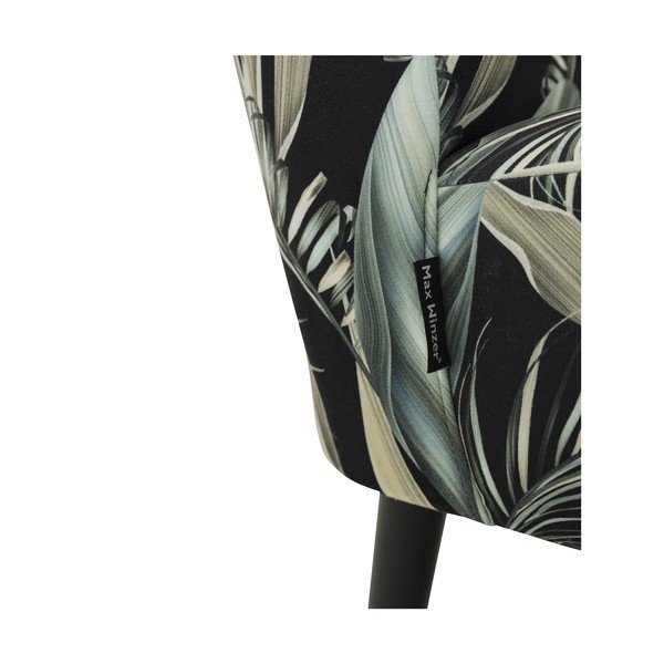 Čierno-zelené kreslo Max Winzer Fiona Carribean-image-4