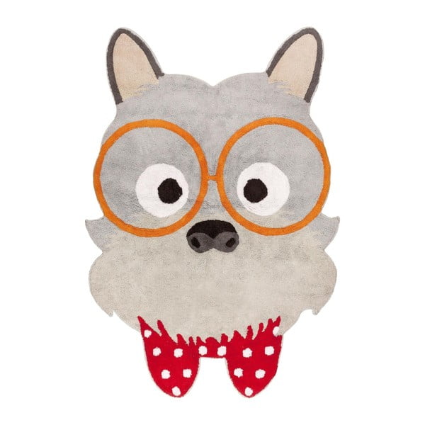 Koberec z čistej bavlny Mr. Fox Vlk, 102 x 144 cm
