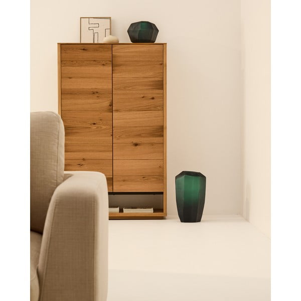 Sklenená váza v petrolejovej farbe (výška 45 cm) Geonix – Kave Home-image-2