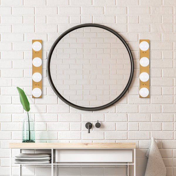 Nástenné svietidlo v zlatej farbe Mirro – Opviq lights-image-4