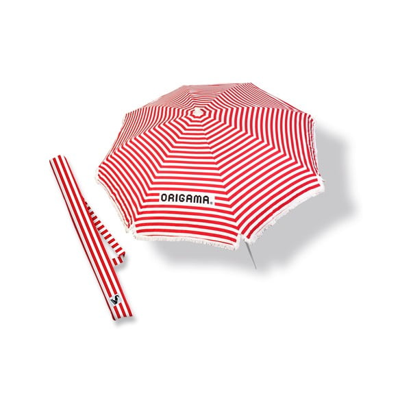 Plážový slnečník Fun Brella Red Stripes