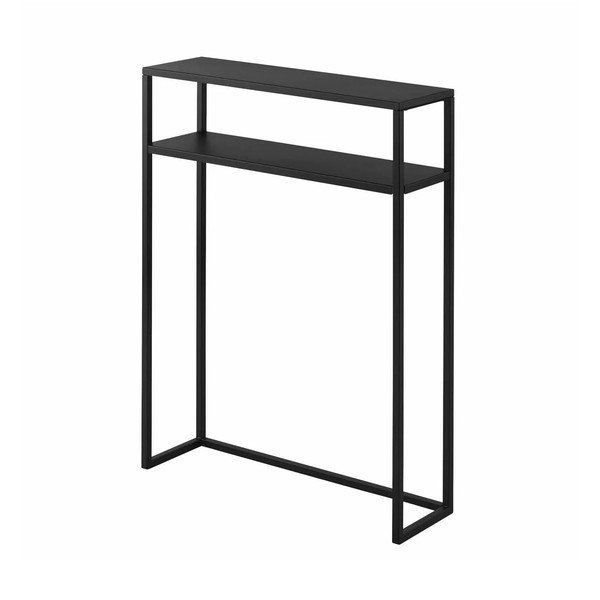 Čierny kovový konzolový stolík 18x60 cm Tower – YAMAZAKI