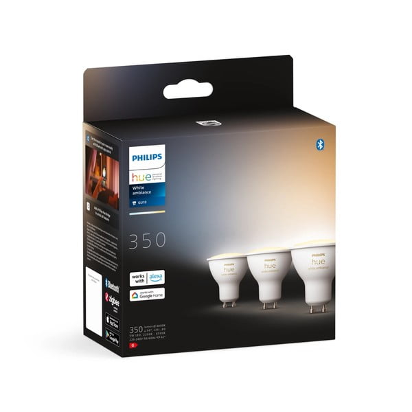 LED žiarovky v súprave 3 ks GU10, 4 W White ambiance – Philips Hue-image-3