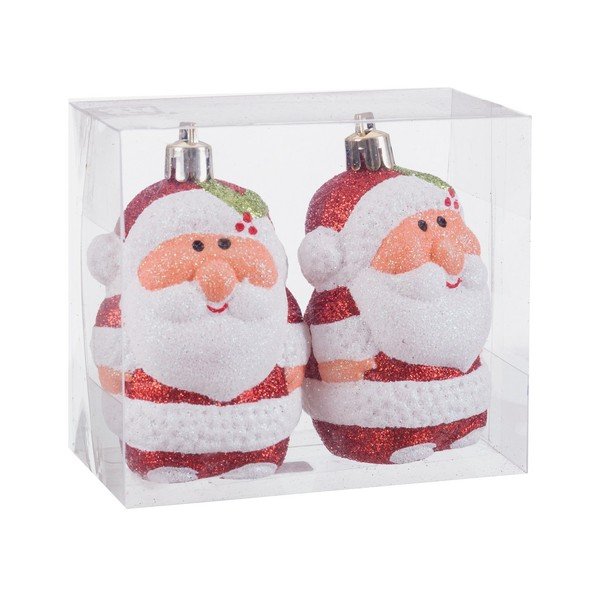 Vianočné ozdoby v súprave 2 ks ø 5 cm Santa Claus – Casa Selección