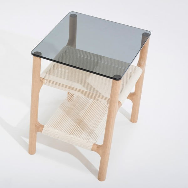 Odkladací stolík z masívneho dubového dreva Gazzda Fawn-image-1