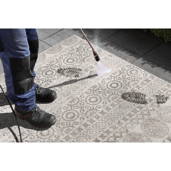 Sivo-biely vonkajší koberec Ragami Circle, 80 x 150-image-2