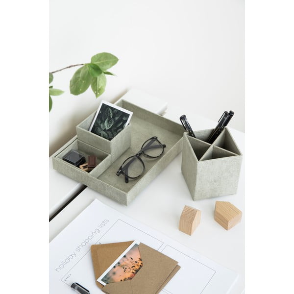 4-dielny béžový stolový organizér Bigso Box of Sweden Lena-image-3