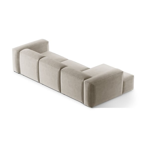 Béžová rohová pohovka (ľavý roh/s leňoškou) Bergamo – Cosmopolitan Design-image-4