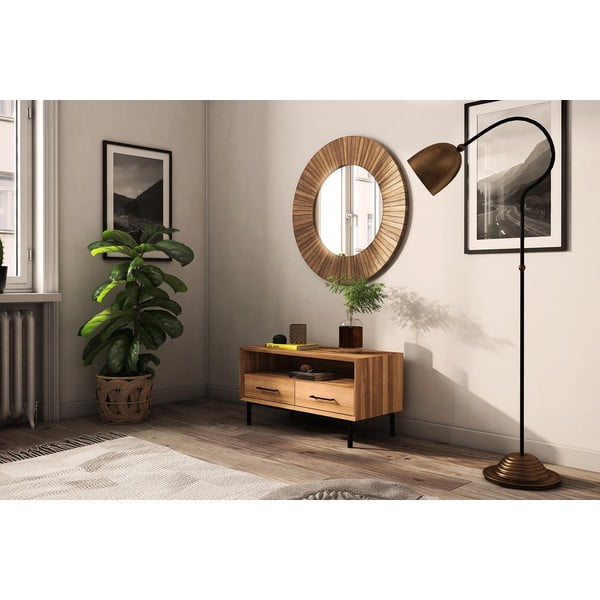 TV stolík z dubového dreva v prírodnej farbe 90x50 cm Abies - The Beds-image-4