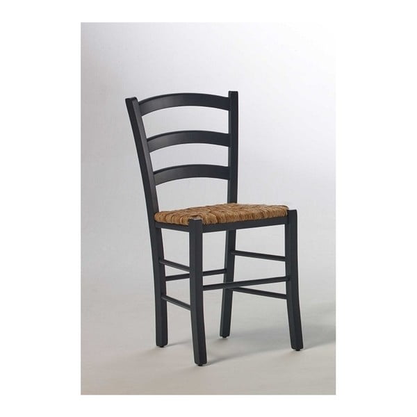 Čierna stolička z borovicového dreva SOB Palerma