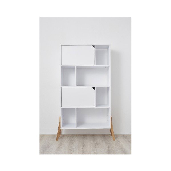 Biela knižnica z dubového dreva BELLAMY Lotta-image-4