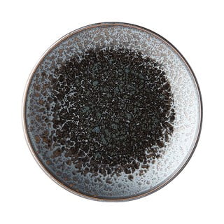 Čierno-sivý keramický tanier Mij Pearl, ø 25 cm