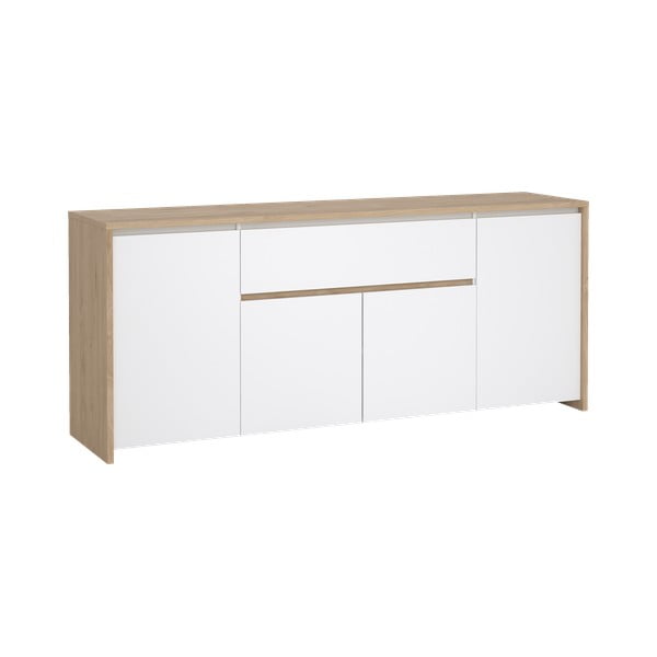 Biela/v prírodnej farbe komoda v dekore duba 197x84x48 cm Next – Tvilum-image-2