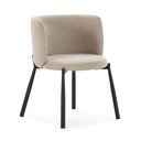 Béžové čalúnené jedálenské kreslá v súprave 2 ks Ginny – MOME
