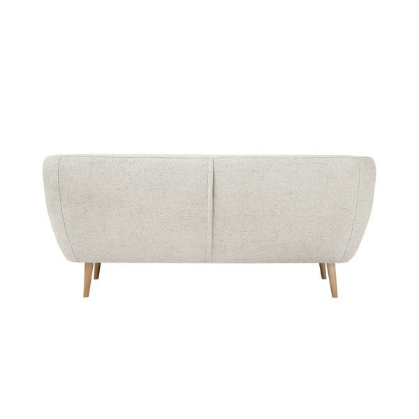 Krémová trojmiestna pohovka so svetlými nohami Mazzini Sofas Sicile-image-4