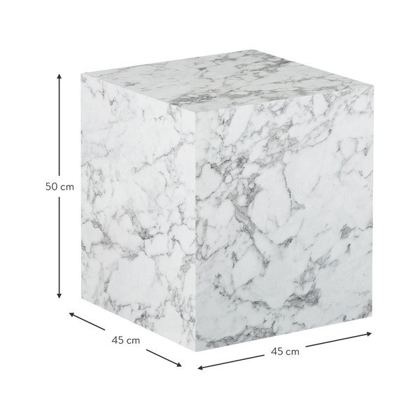 Odkladací stolík v mramorovom dekore Westwing Collection Lesley-image-3