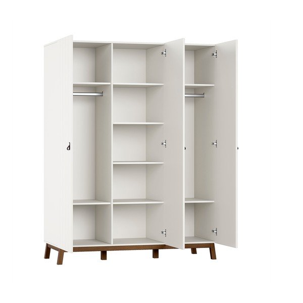 Béžová detská šatníková skriňa 149x196x58 cm Sezane – Vipack-image-2