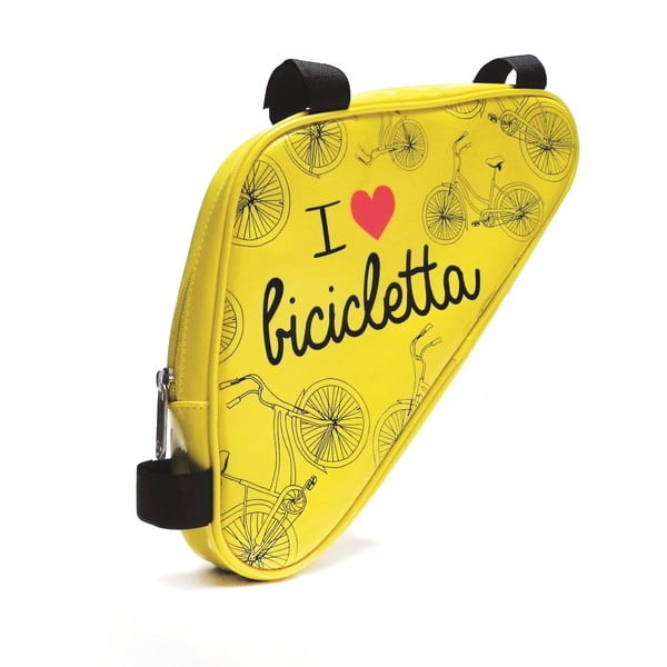 Taštička na bicykel I ♥ Bicicleta, žltá
