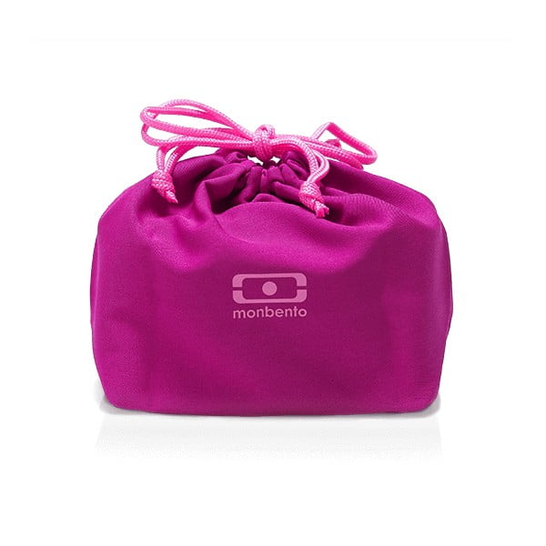Ružové vrecko na desiatový box Monbento