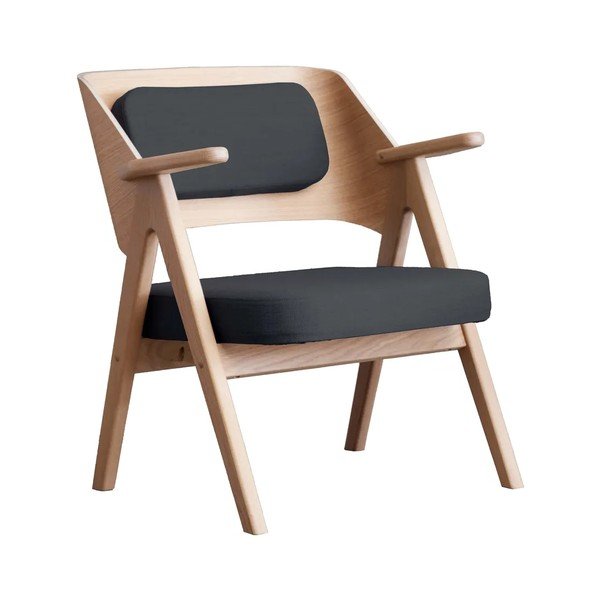 Tmavosivé dubové kreslo Findahl by Hammel